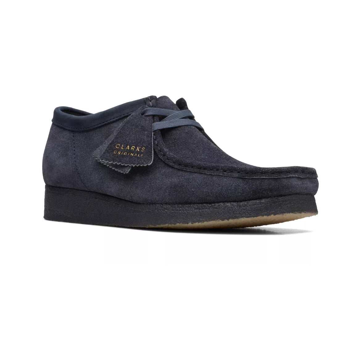 Clarks Originals Mens Wallabee Moccasin Blue Suede Casual Shoes